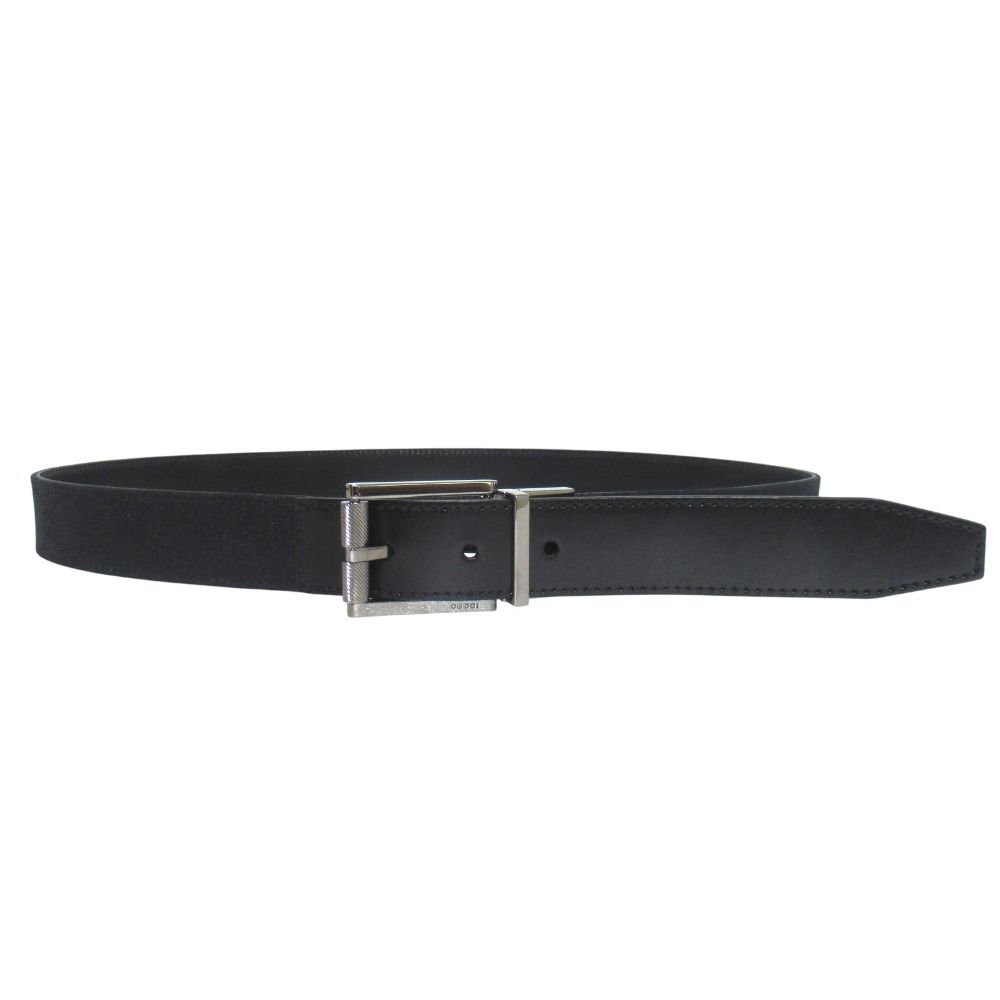 Gucci GG Jacquard Reversible Leather Belt 90 36 Black