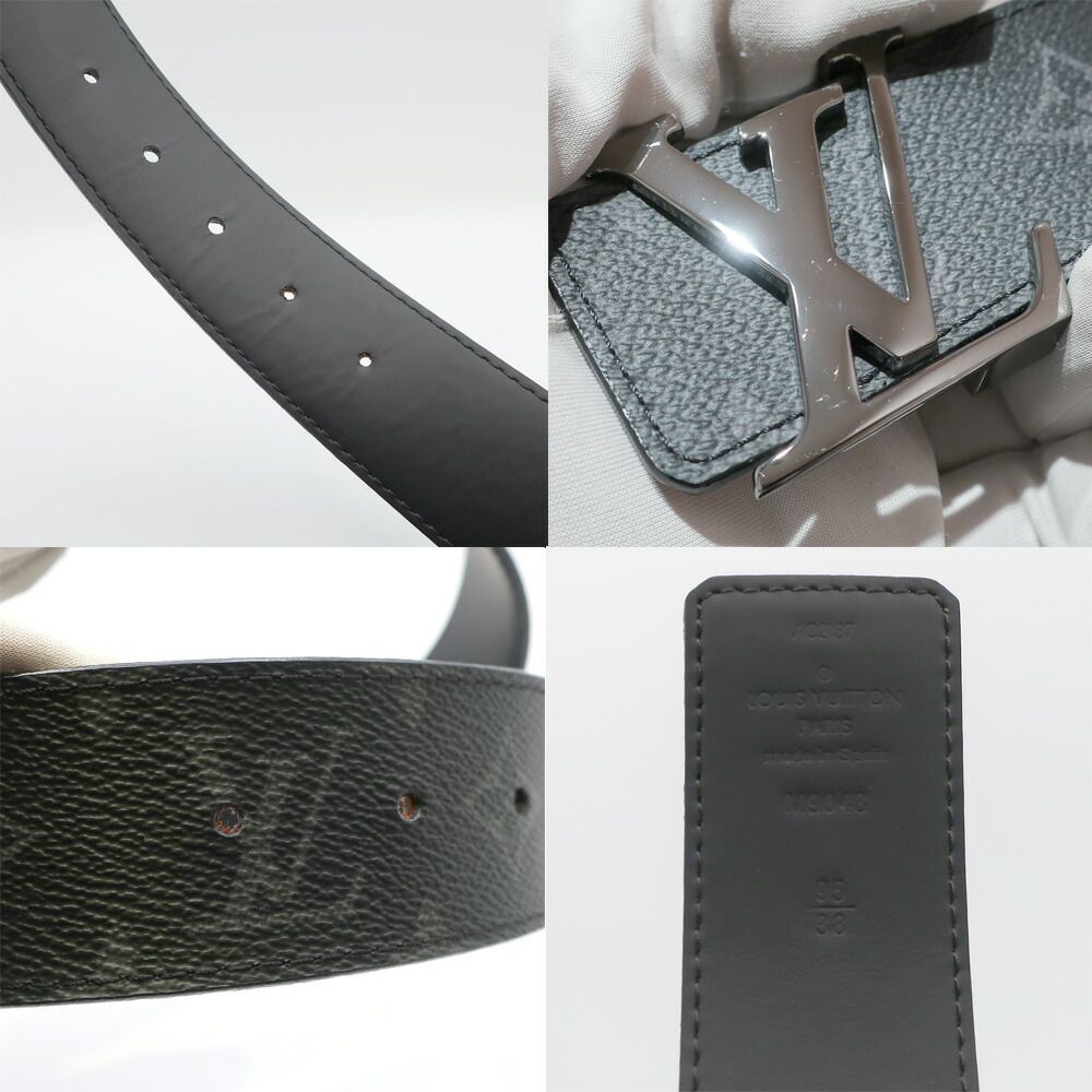 Louis Vuitton Tenture Ceinture Monogram Eclipse Black Belt Calf Leather