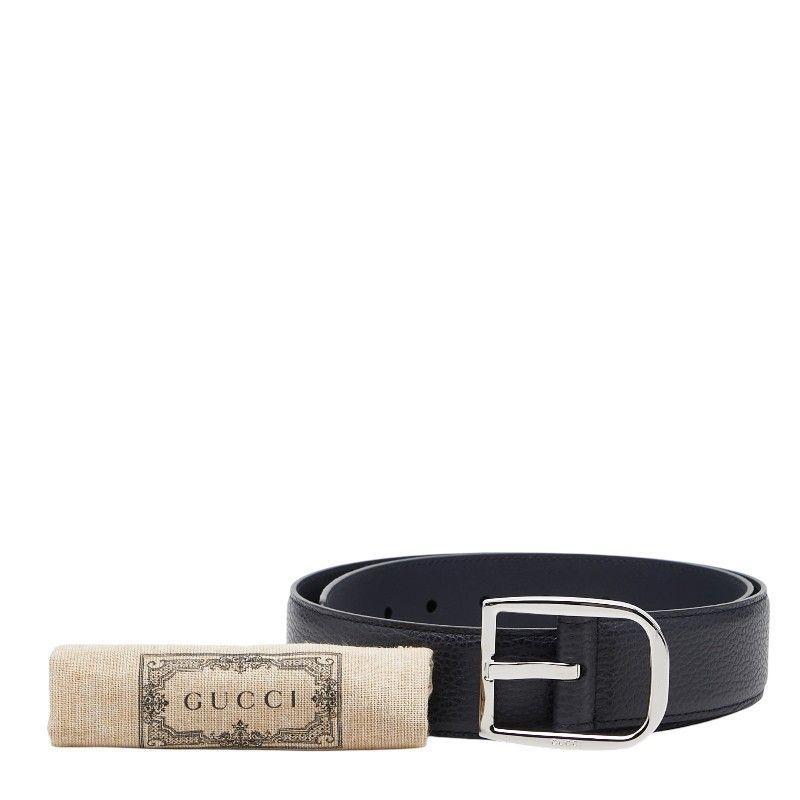 Gucci Belt 85 34 Navy Leather