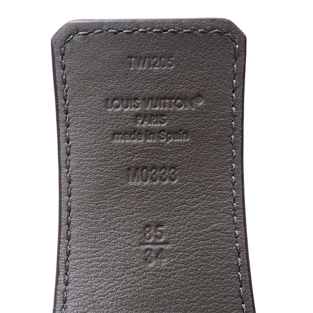 Louis Vuitton Belt Calfskin LV Damier 40 mm Reversible Black Gold 85 34 Logo