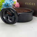 Gucci Leather Belt GG Marmont Supreme Black