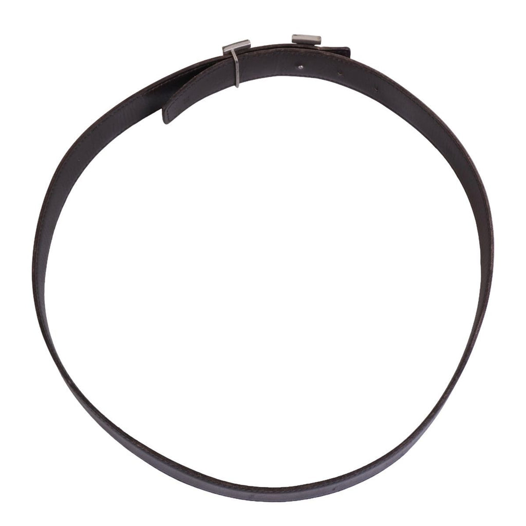 Hermes Belt Leather Constance Logo Silver
