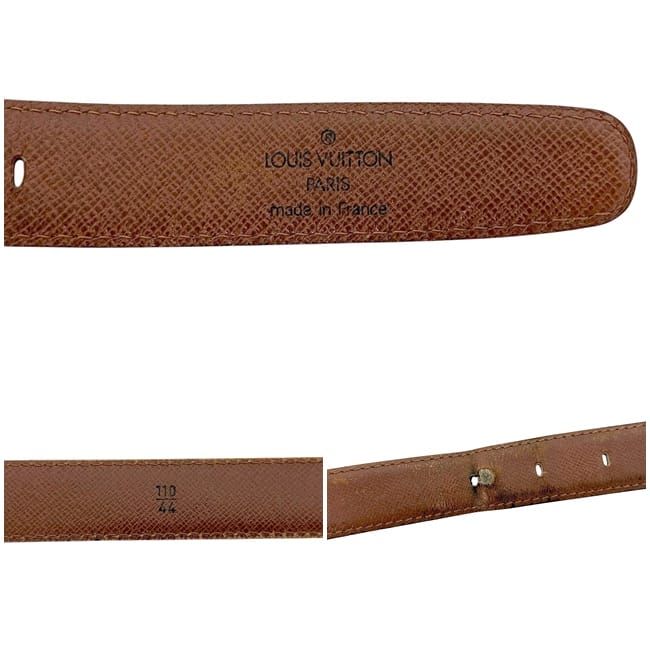 Louis Vuitton Belt Ceinture Classic Brown Taiga Waist 100 25 Leather