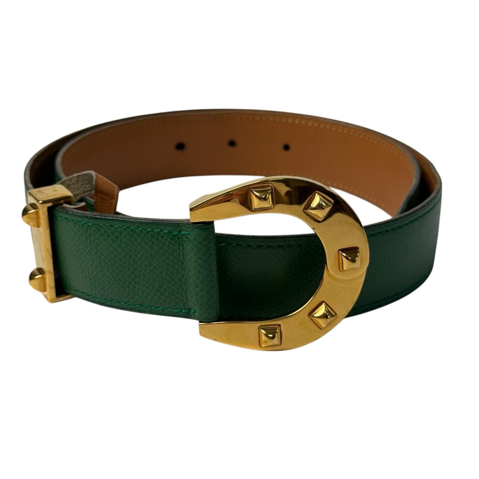 Hermes Horse Shoe Belt Horseshoe GD 70 Vintage