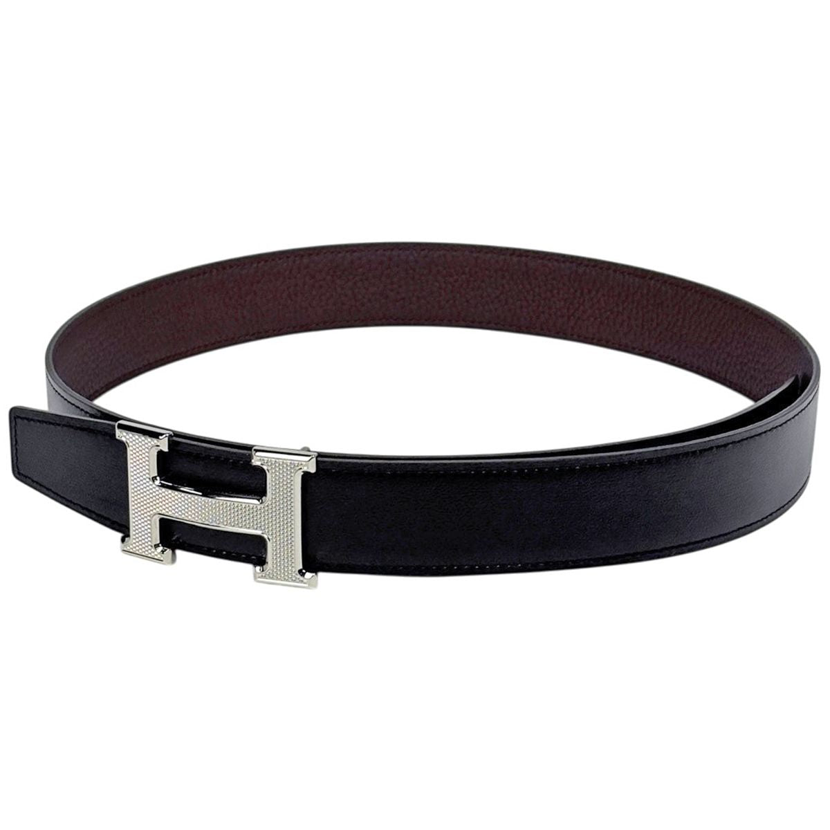 Hermes Constance Reversible Belt Leather Black Brown