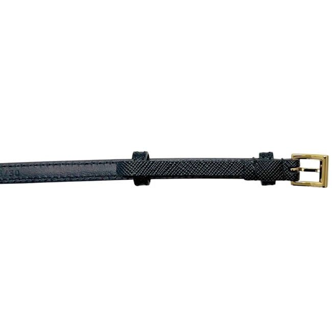 Prada Belt Black Nero Thin Waist 80 10 Saffiano Leather