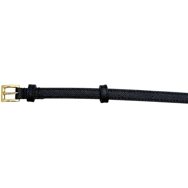 Prada Belt Black Nero Thin Waist 80 10 Saffiano Leather