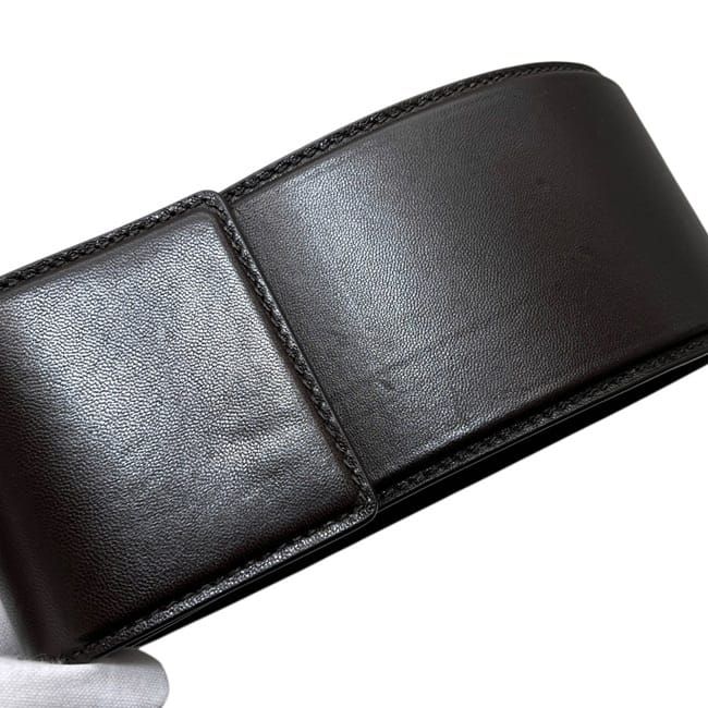 Bottega Veneta Belt Brown M Thick Waist 88 85 Leather