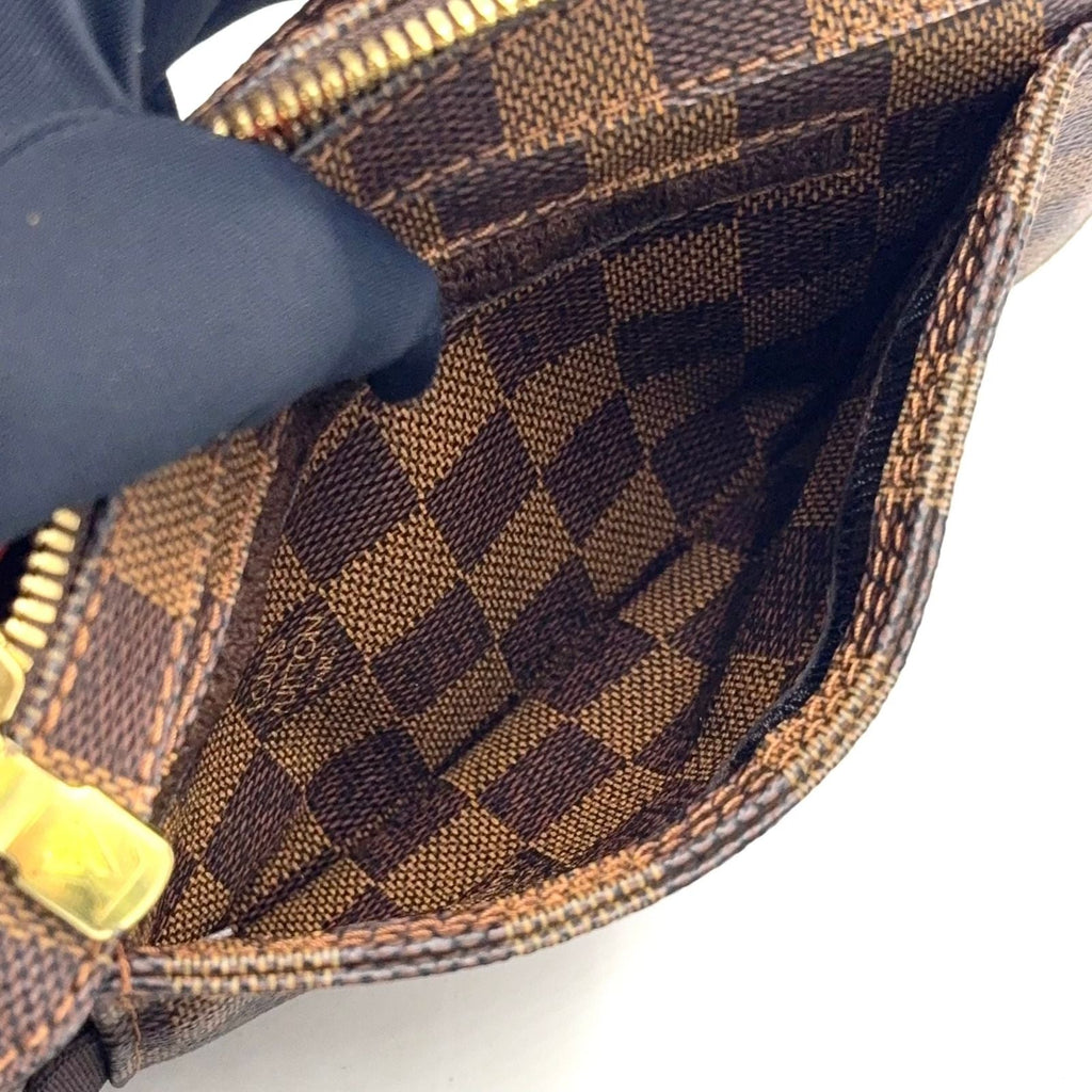 Louis Vuitton Damier Geronimos Leather Brown Belt Bag Gold
