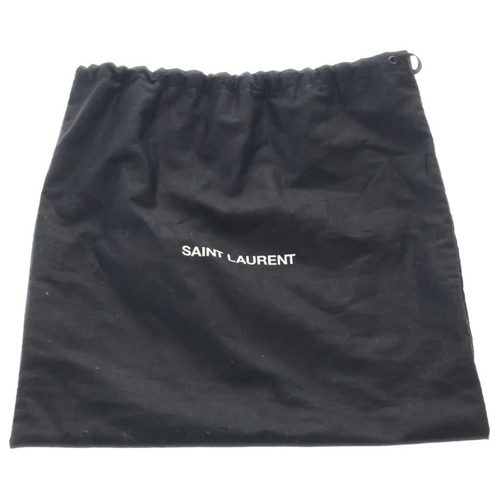 Saint Laurent Paris Maillon Leather Belt Black Patent Gold