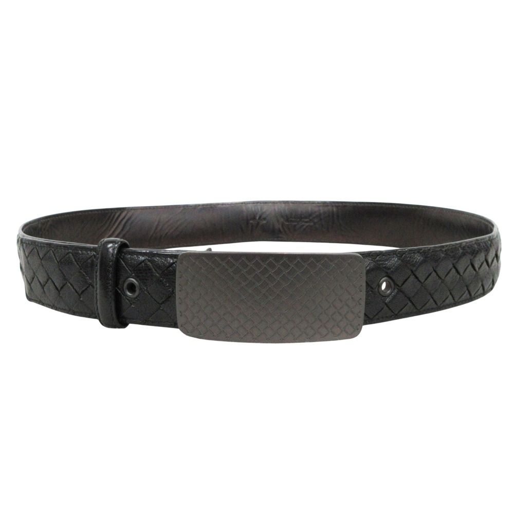 Bottega Veneta Leather Belt Buckle 90 Black
