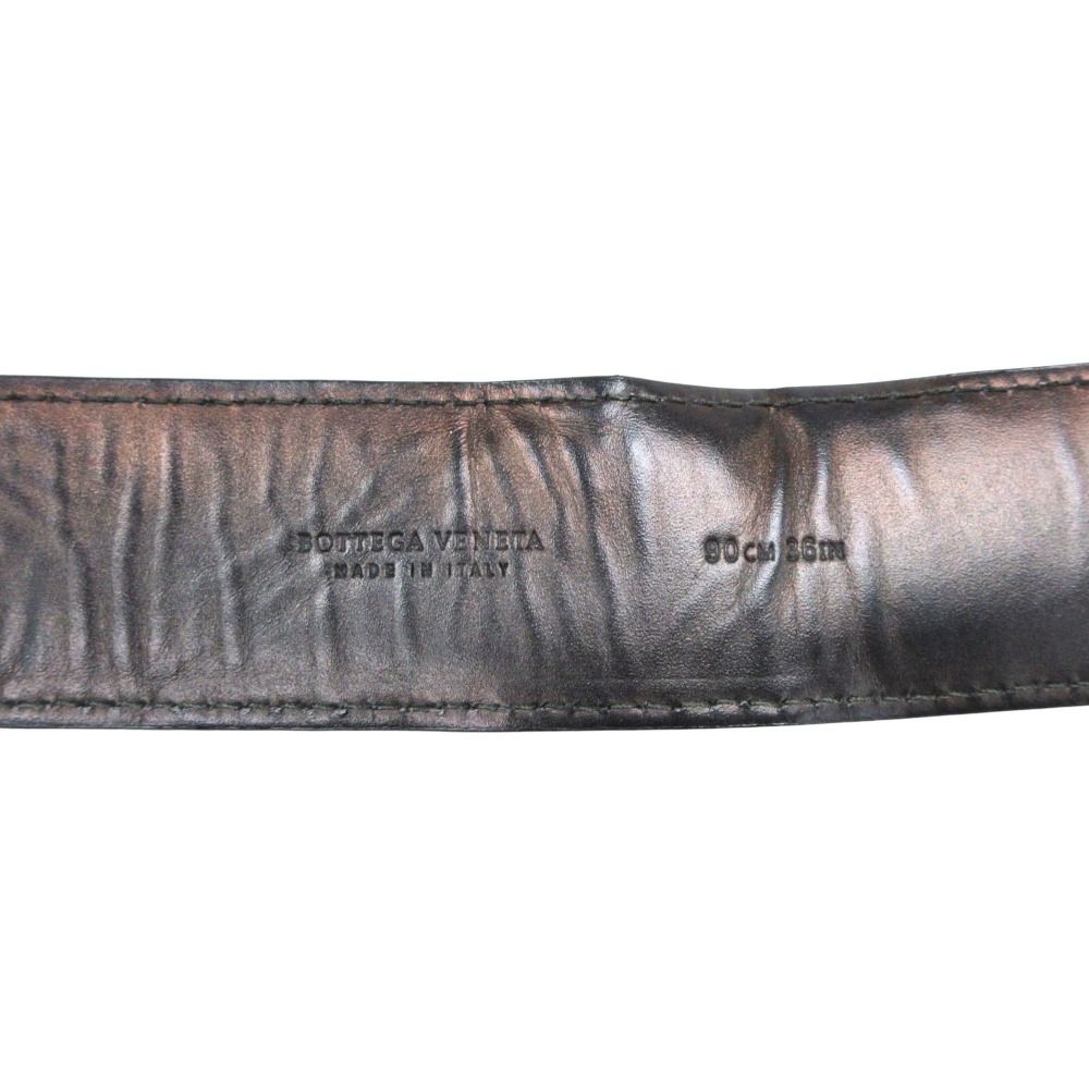 Bottega Veneta Leather Belt Buckle 90 Black