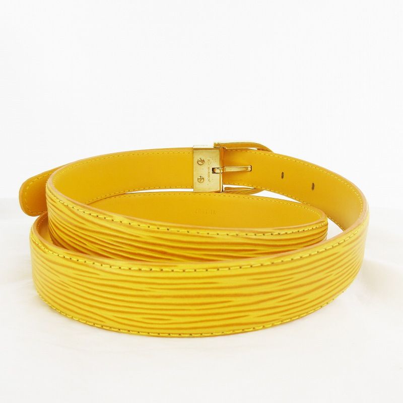 Louis Vuitton Epi Ceinture Plain Belt 85 34 Tassili Yellow Gold Leather