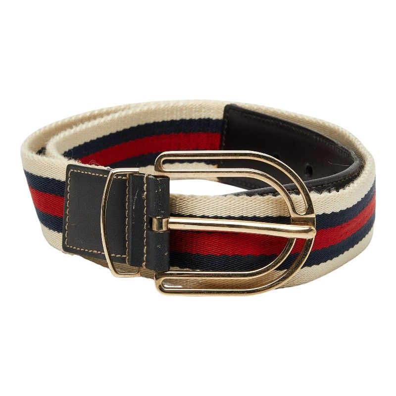 Gucci Sherry Line Belt 85 34 Multicolor Canvas Leather