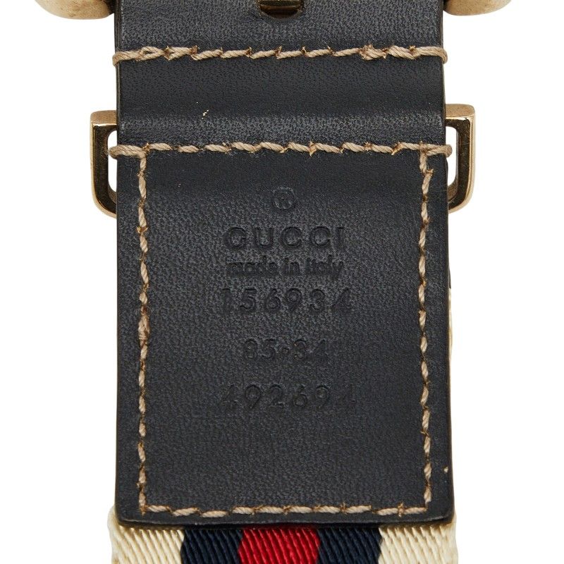 Gucci Sherry Line Belt 85 34 Multicolor Canvas Leather