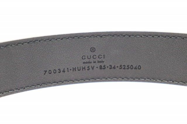 Gucci GG Marmont Belt 85 34 Leather Black All Over Pattern Aa