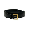 Gucci Belt 80 32 Black Gold Horsebit Leather