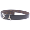 Louis Vuitton Pretty LV Reversible Belt Black Brown Silver