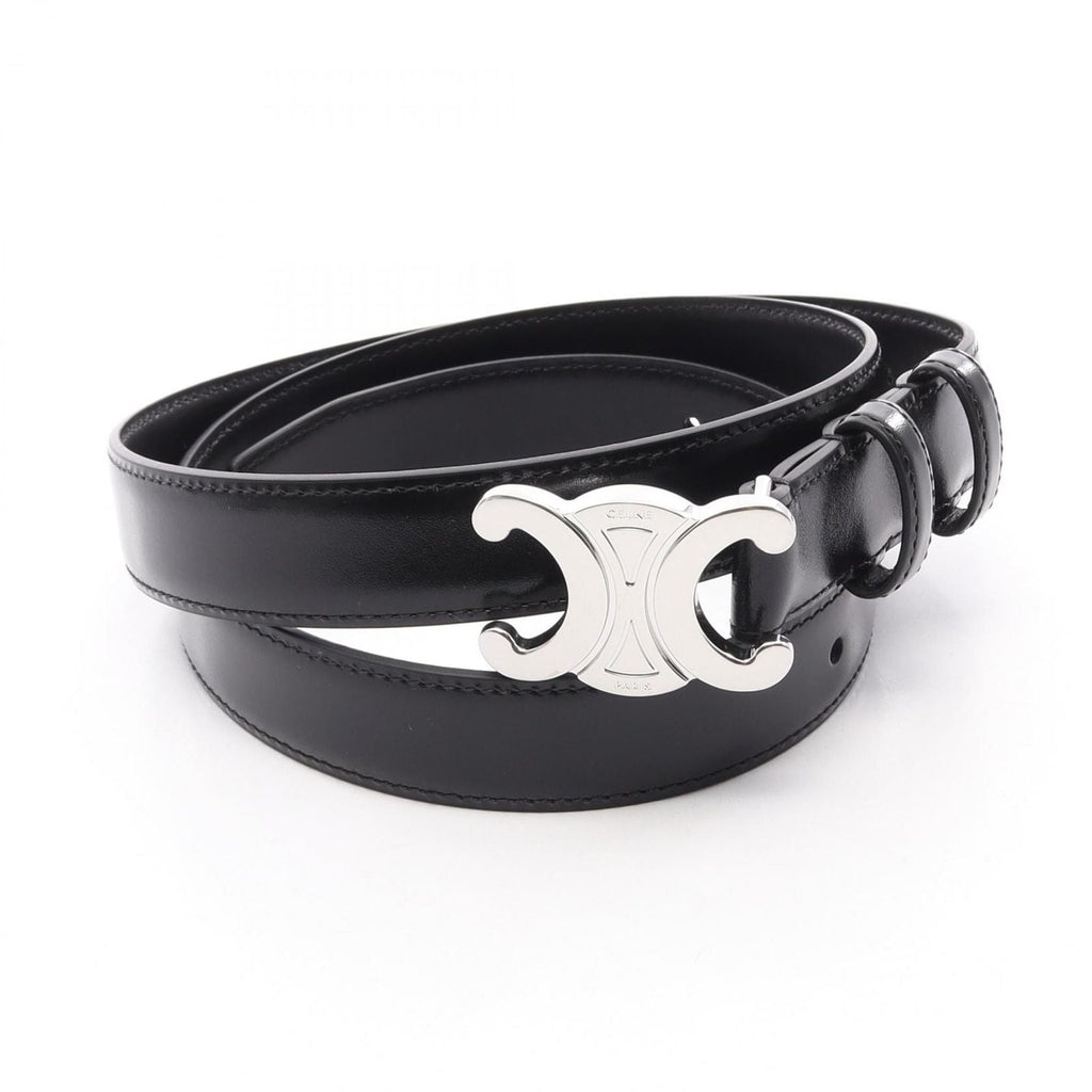 Celine Belt Triomphe 25 Silver Leather
