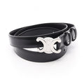 Celine Belt Triomphe 25 Silver Leather