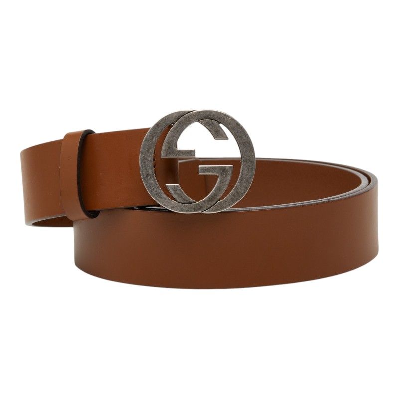 Gucci Interlocking 105 42 Brown Leather Belt