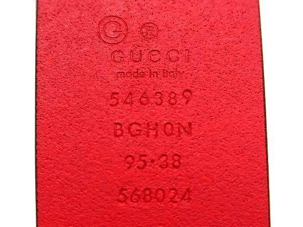 Gucci Interlocking Leather Silver 95 38 Red Belt