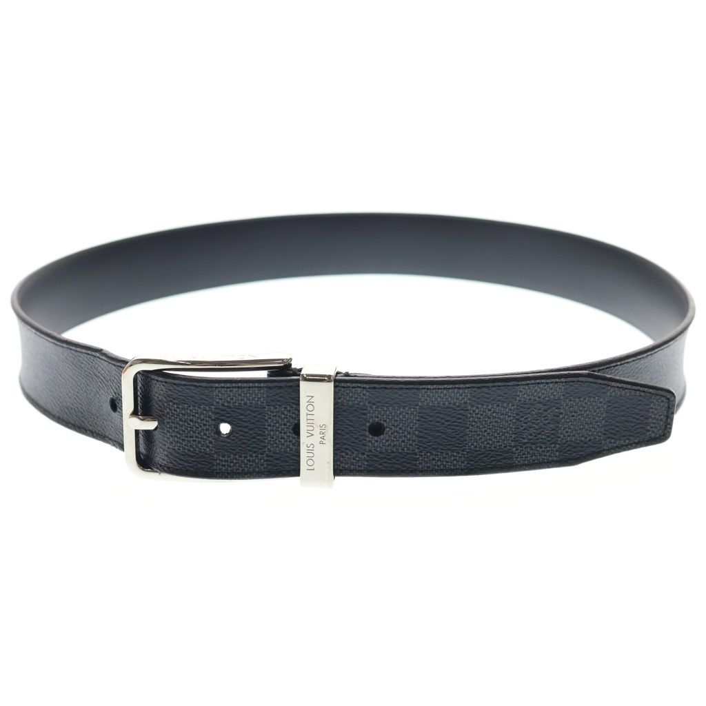 Louis Vuitton Ceinture Pont Neuf Leather Belt Black