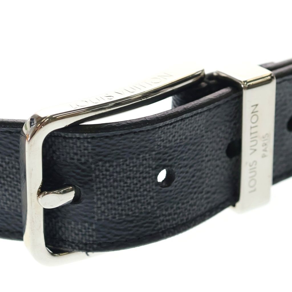 Louis Vuitton Ceinture Pont Neuf Leather Belt Black