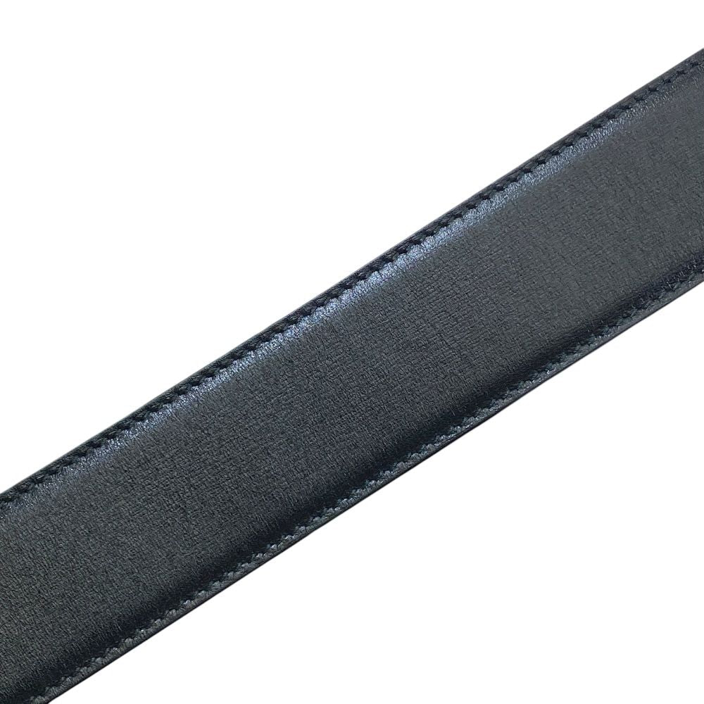 Dior D Logo Buckle Belt Leather Black Practical
