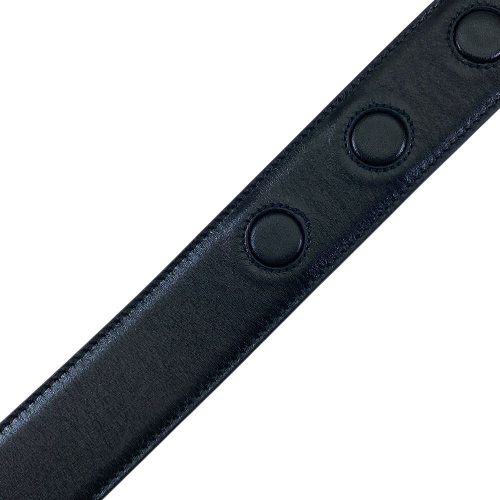 Dior D Logo Buckle Belt Leather Black Practical