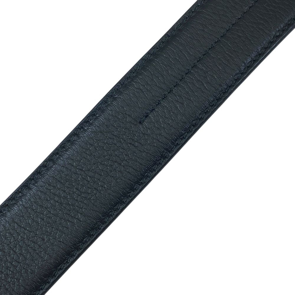 Dior Logo Buckle Belt Leather Black Daily Practical