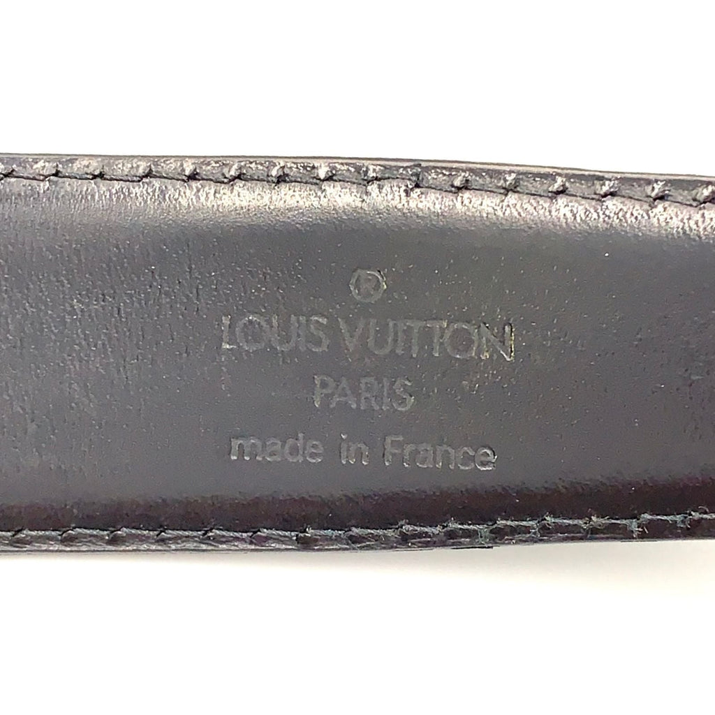 Louis Vuitton Ceinture Classic Leather Black Belt Gold