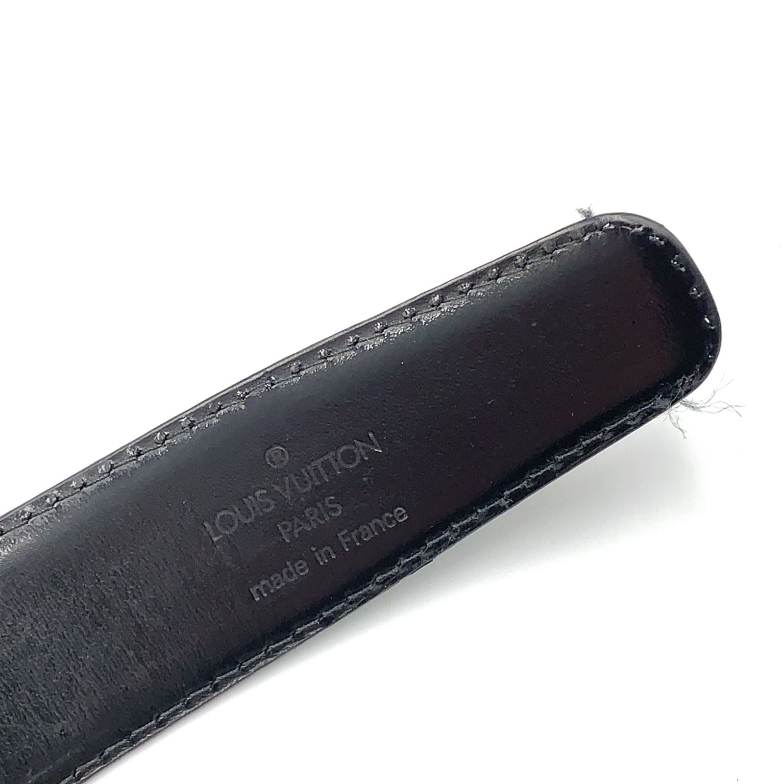 Louis Vuitton Ceinture Classic Leather Black Belt Gold
