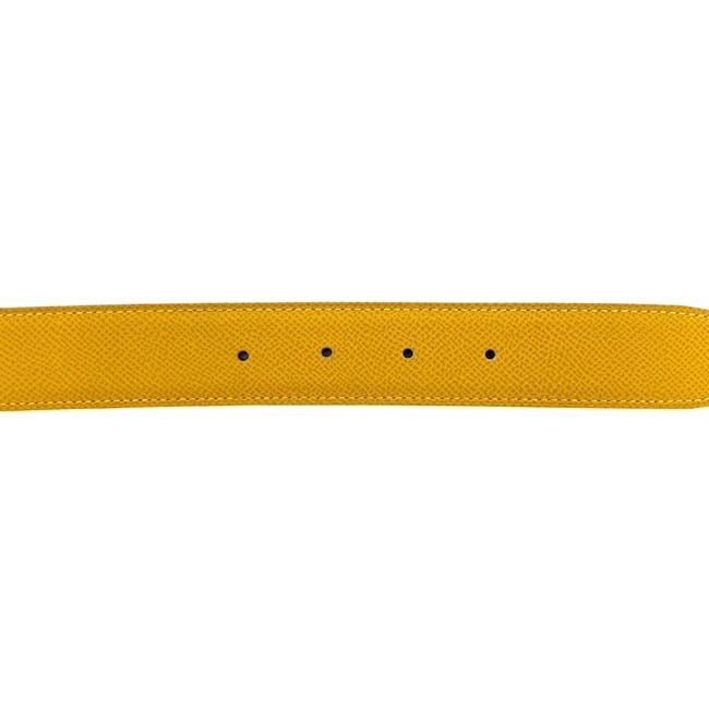 Hermes Belt Yellow Green Constance Waist 63 30 Togo Leather Logo Buckle