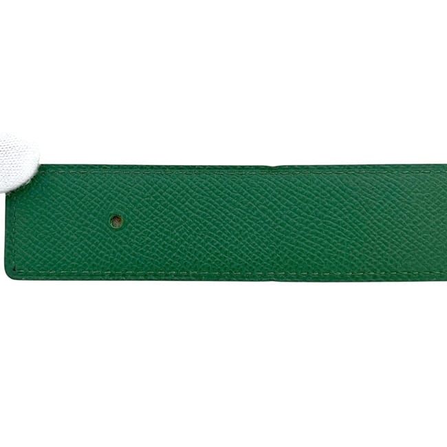 Hermes Belt Yellow Green Constance Waist 63 30 Togo Leather Logo Buckle