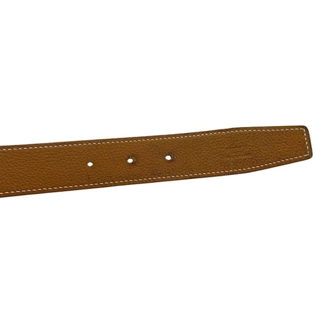Hermes Belt Black Brown Constance Waist 93 30 Box Calf Togo Logo Buckle