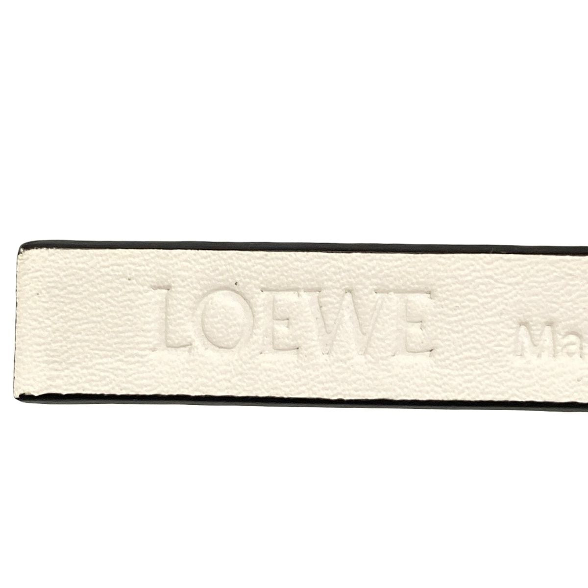 Loewe Belt White Dark Yellow Gold Reversible Anagram Leather