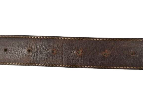 Hermes Perforated Logo Evelyne Buckle Leather Belt 90 Black Brown