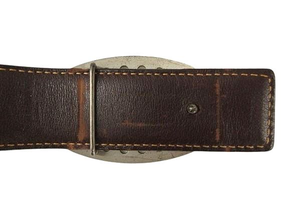 Hermes Perforated Logo Evelyne Buckle Leather Belt 90 Black Brown