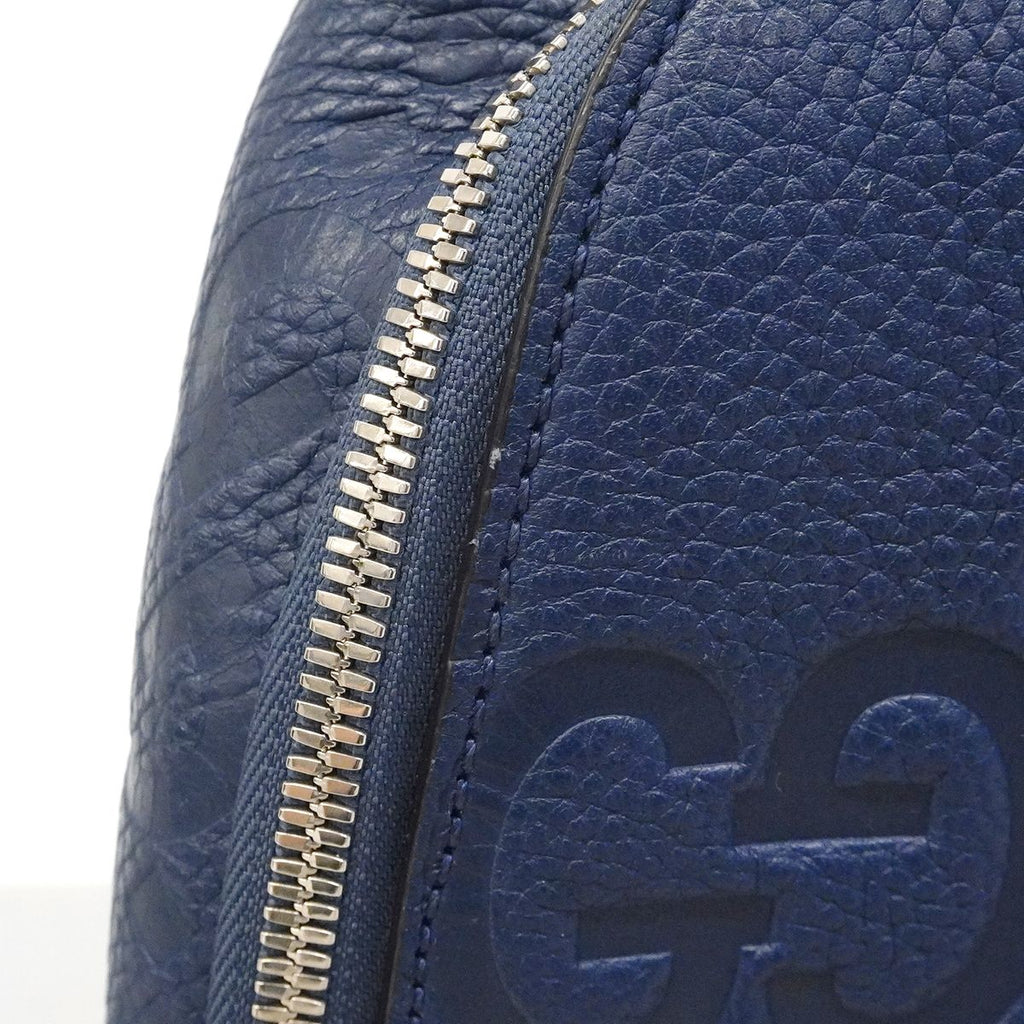Gucci Belt Bag Jumbo GG Leather Blue Silver