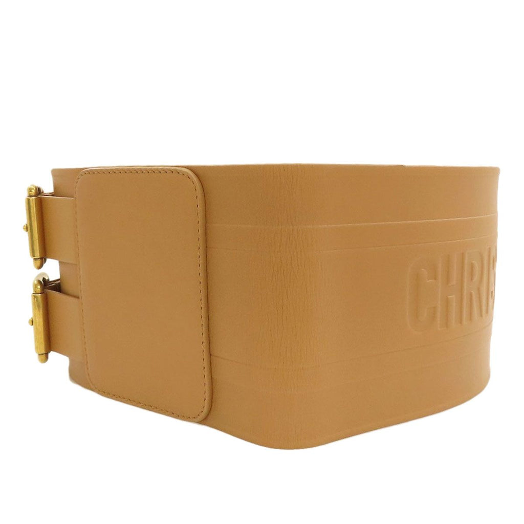 Dior Maxi Double Gold Buckle Belt Leather