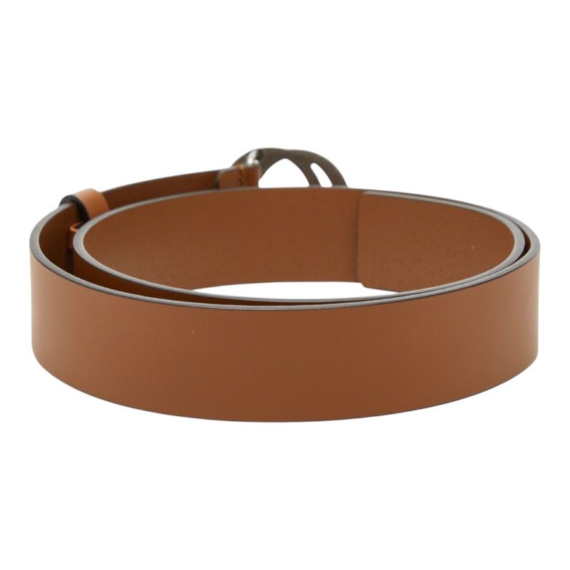 Gucci Interlocking Belt 85 34 GG Buckle Brown Leather