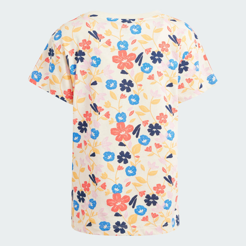 Kids' adidas Floral Cycling Shorts and Tee Set