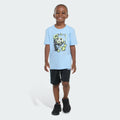 Kids' adidas Two-Piece Short Sleeve Graphic Cotton Tee and 3-Stripes Shorts Set