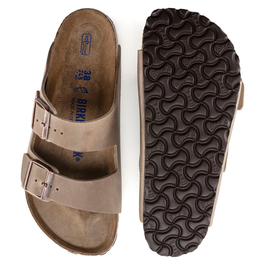 Unisex Arizona Soft Footbed Oiled Leather Tobacco Brown Regular/Wide
