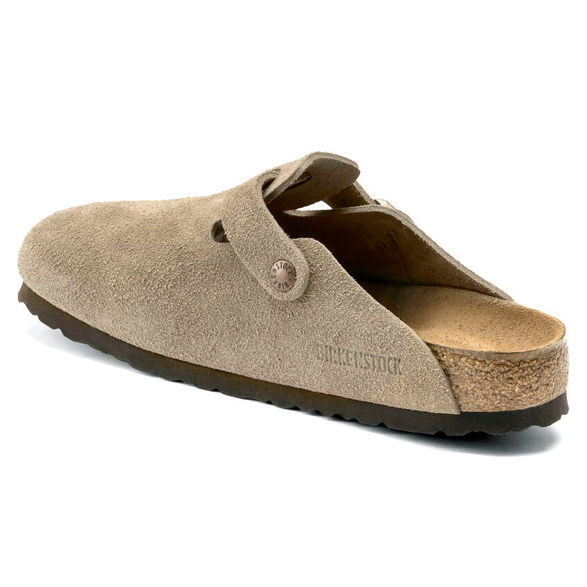 Unisex Boston Soft Footbed Suede Leather Taup Regular/Wide