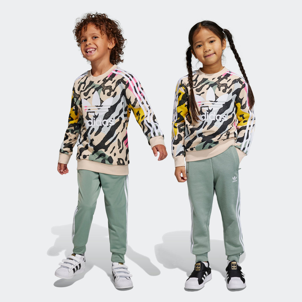 Kids' adidas Animal Print Crew Set