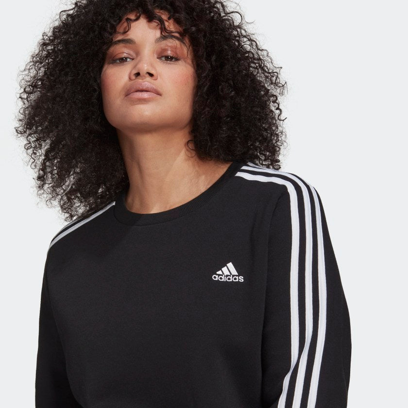 Women's adidas Essentials 3-Stripes Fleece Sweatshirt (Plus Size)
