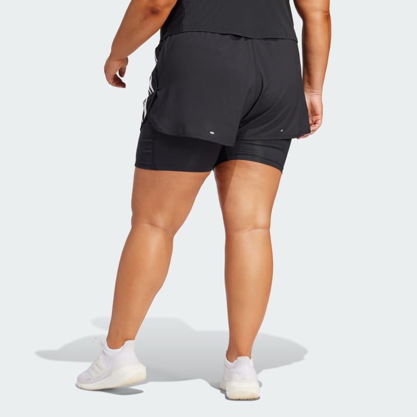 Women's adidas Own the Run 3-Stripes 2-in-1 Shorts
