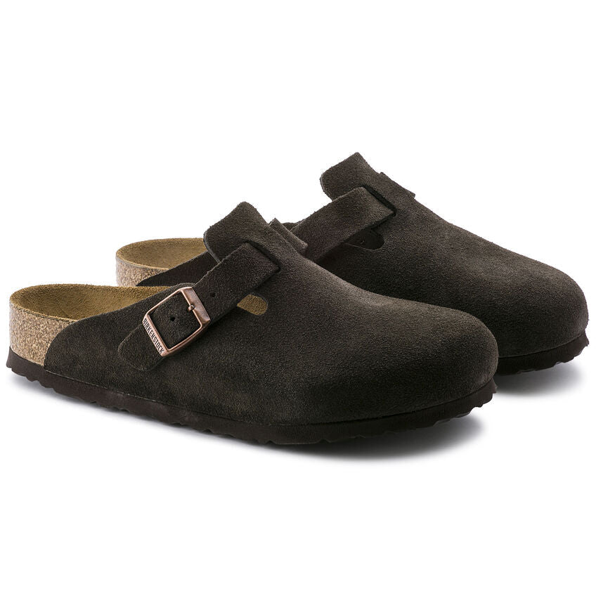 Unisex Boston Soft Footbed Suede Leather Mocha Medium/Narrow